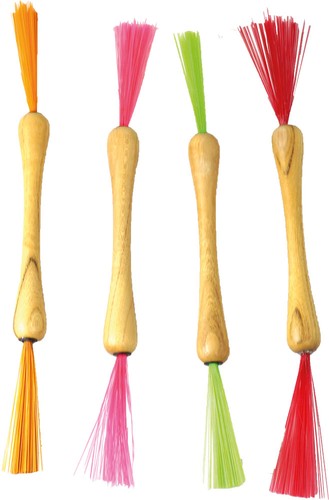 Double brush ended bodhran - brush,